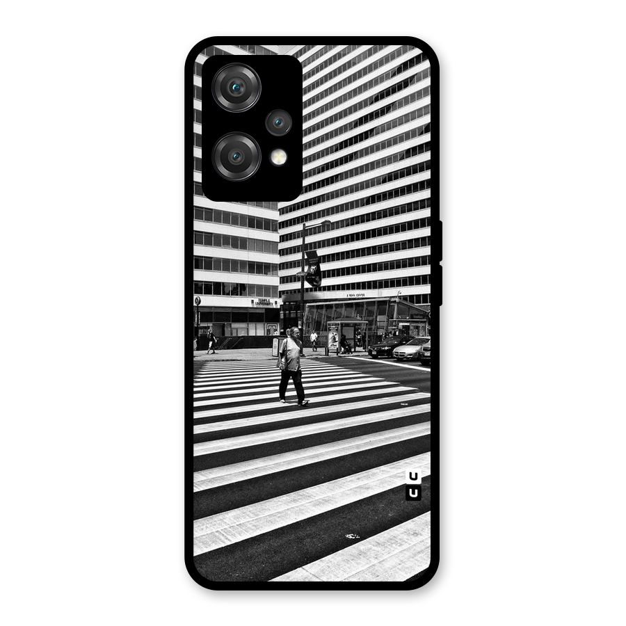 Black White Perspective Glass Back Case for OnePlus Nord CE 2 Lite 5G