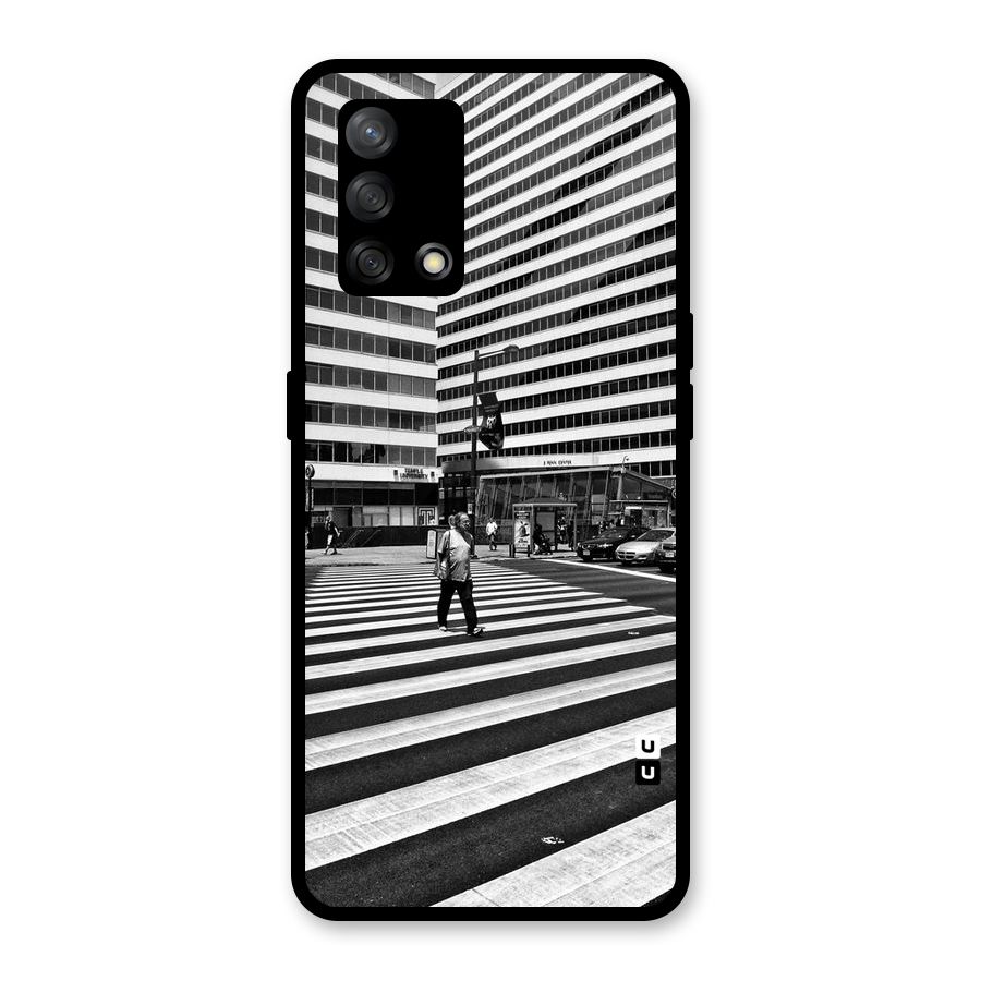 Black White Perspective Glass Back Case for Oppo F19