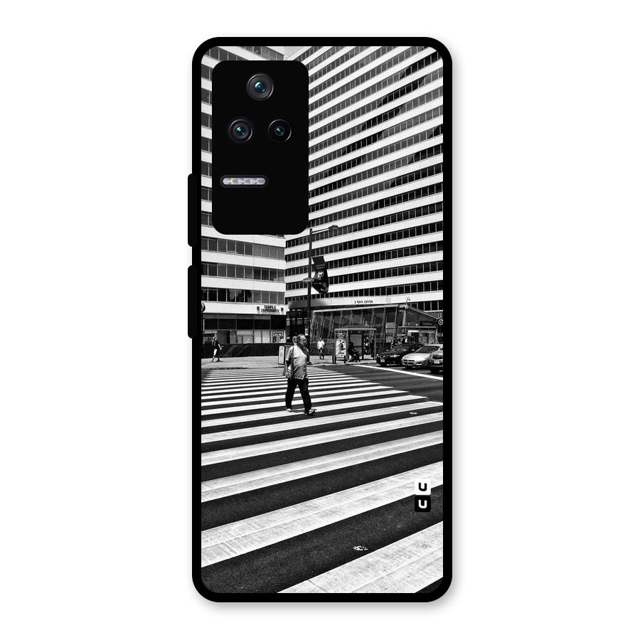 Black White Perspective Glass Back Case for Poco F4 5G