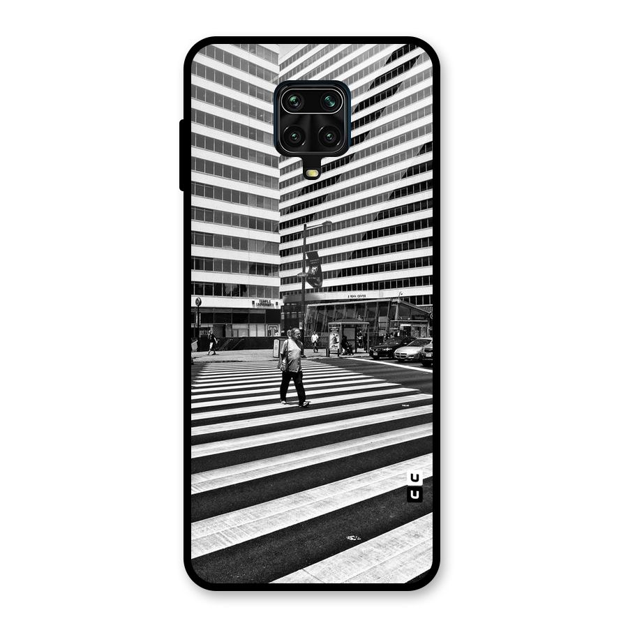 Black White Perspective Glass Back Case for Poco M2 Pro