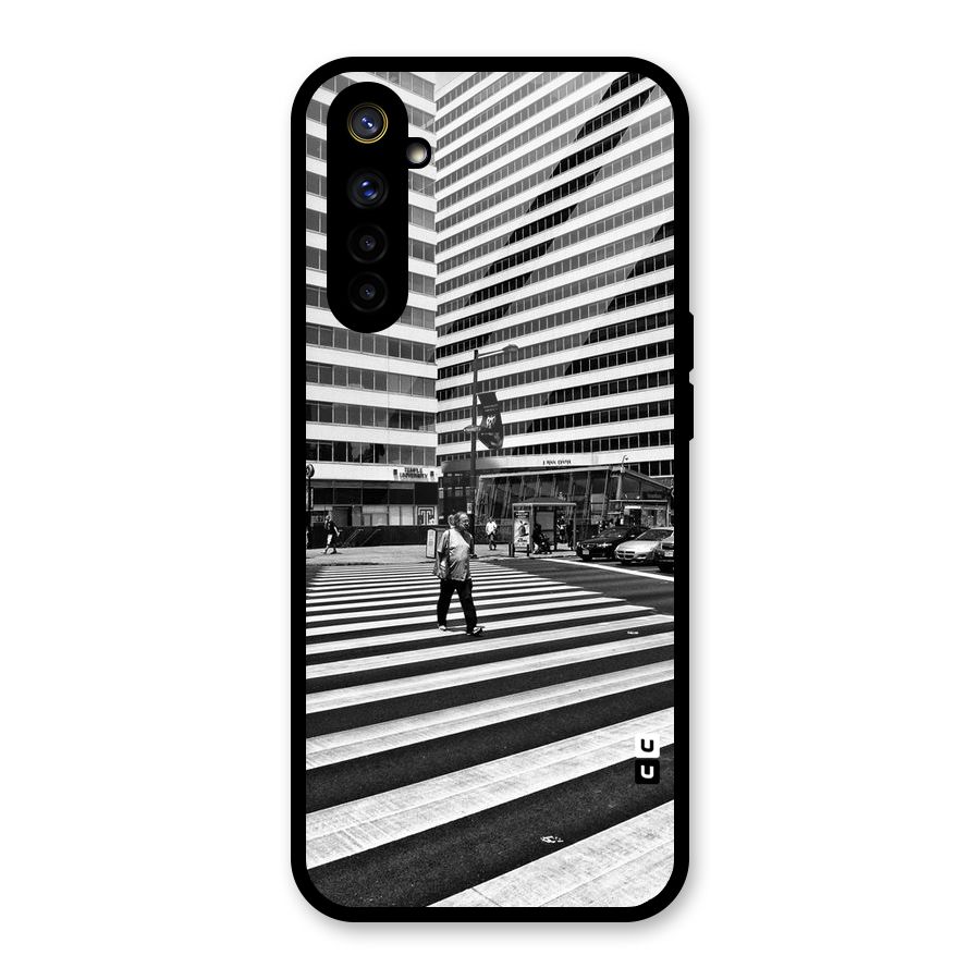 Black White Perspective Glass Back Case for Realme 6