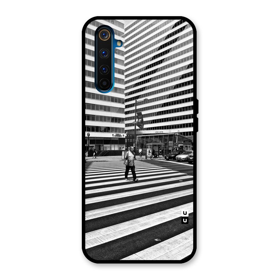 Black White Perspective Glass Back Case for Realme 6 Pro