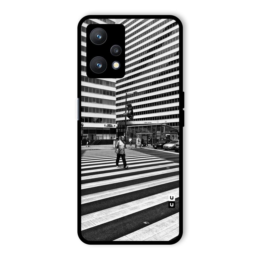 Black White Perspective Glass Back Case for Realme 9 Pro 5G
