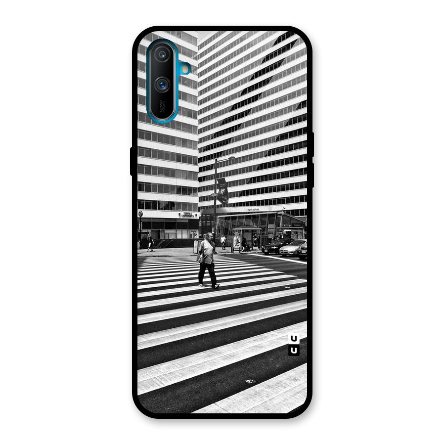 Black White Perspective Glass Back Case for Realme C3