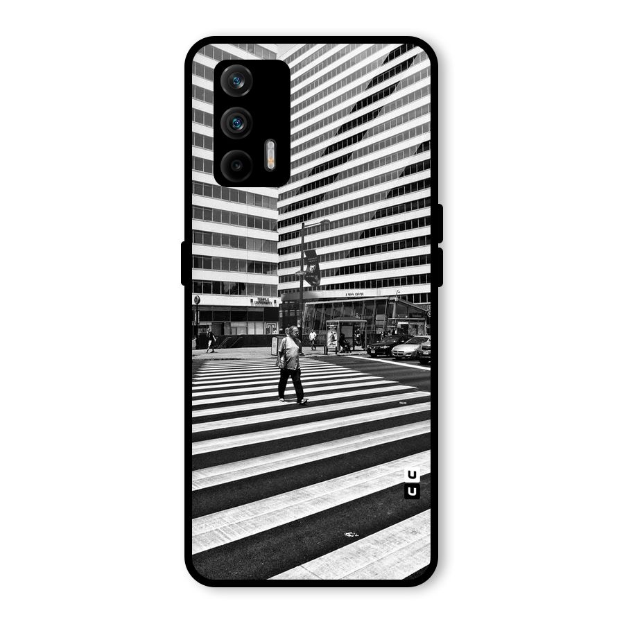 Black White Perspective Glass Back Case for Realme GT 5G