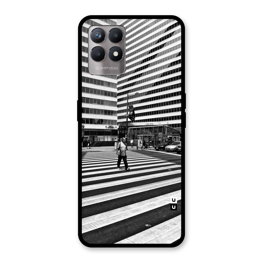 Black White Perspective Glass Back Case for Realme Narzo 50
