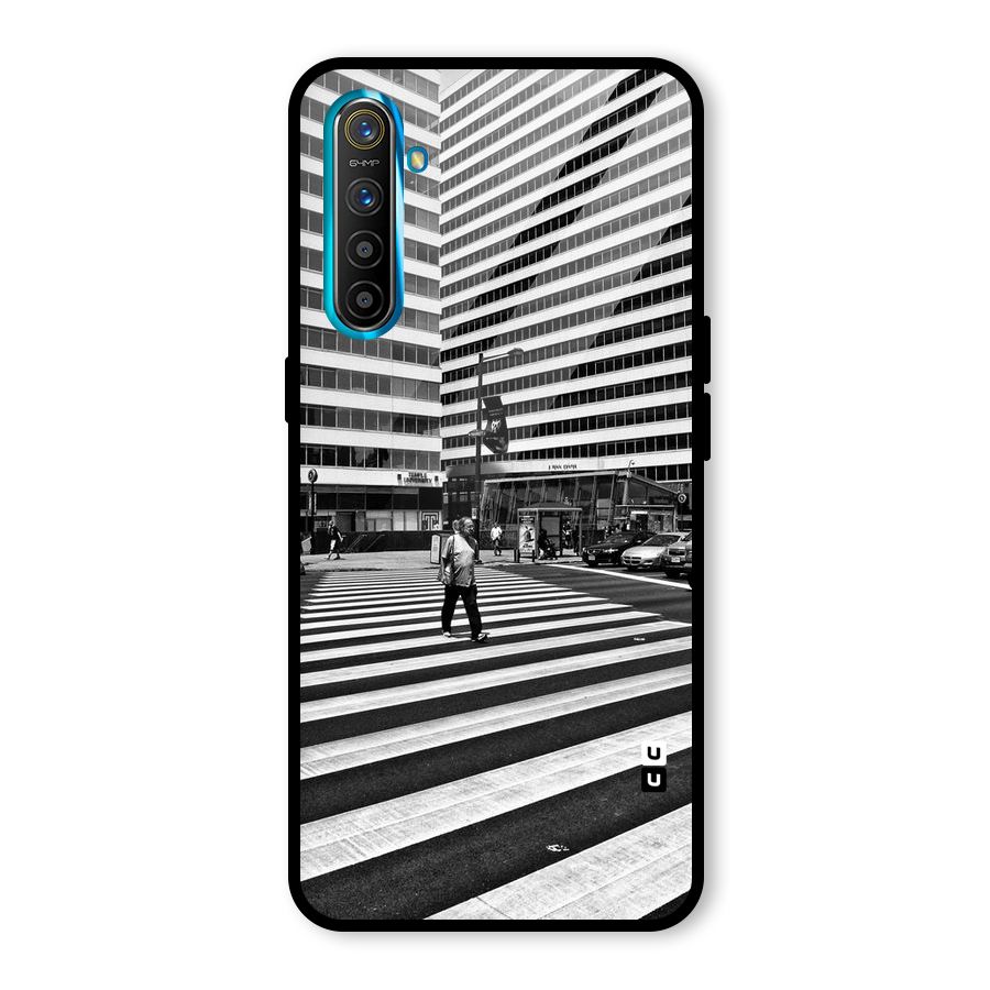 Black White Perspective Glass Back Case for Realme X2