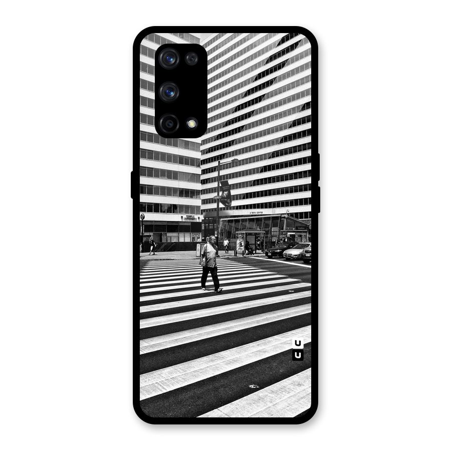 Black White Perspective Glass Back Case for Realme X7 Pro