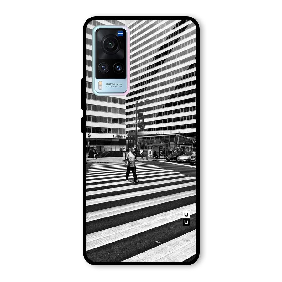 Black White Perspective Glass Back Case for Vivo X60