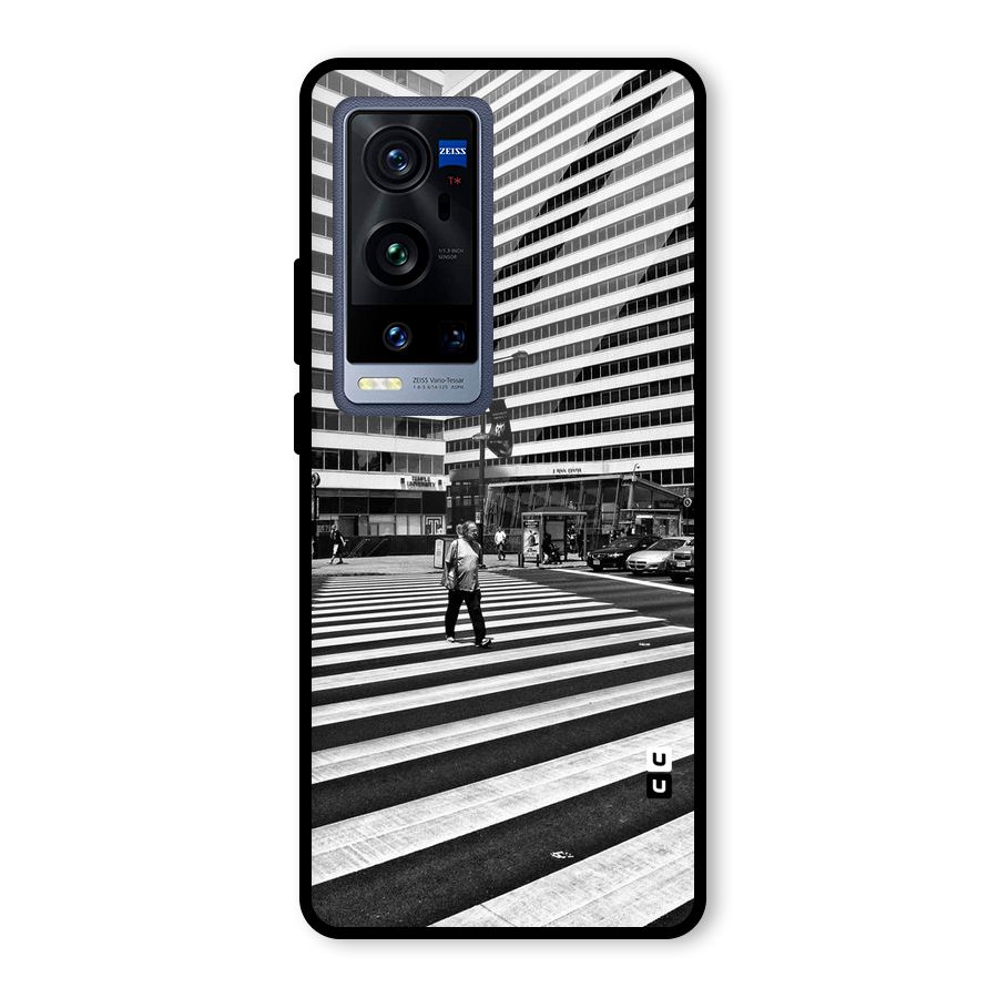 Black White Perspective Glass Back Case for Vivo X60 Pro Plus