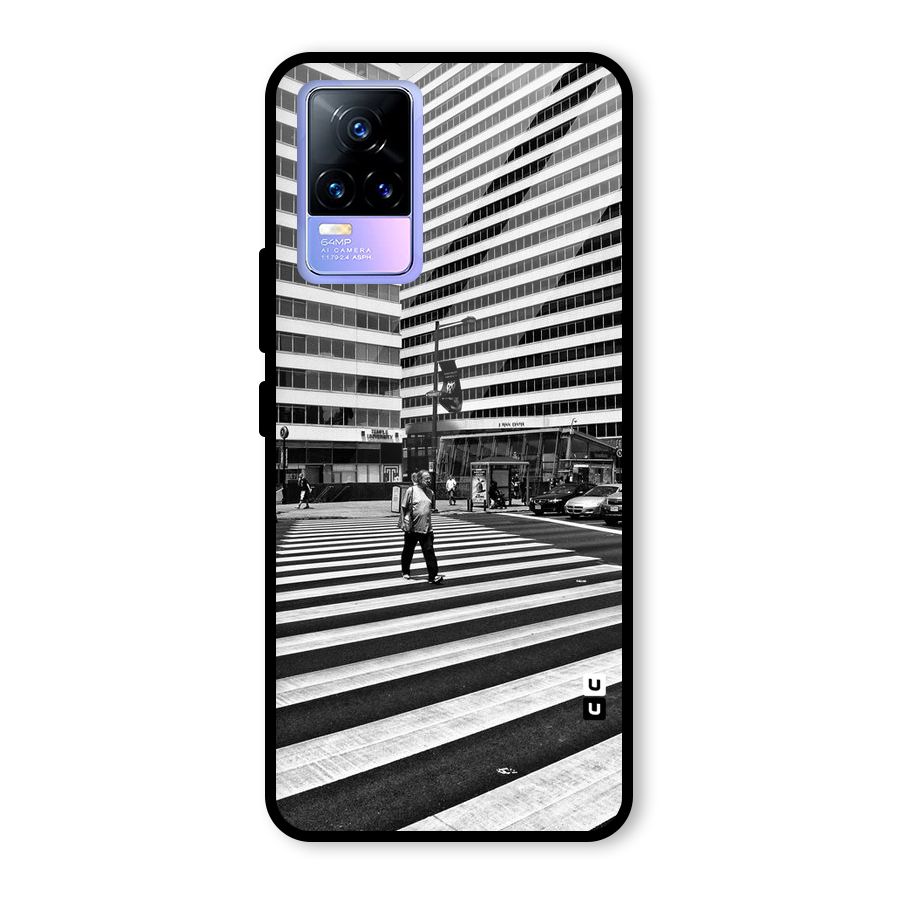 Black White Perspective Glass Back Case for Vivo Y73