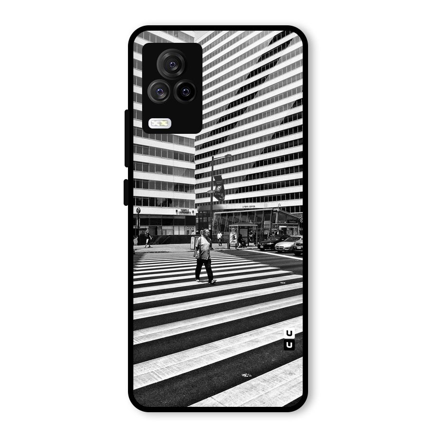 Black White Perspective Glass Back Case for Vivo iQOO 7 Legend 5G