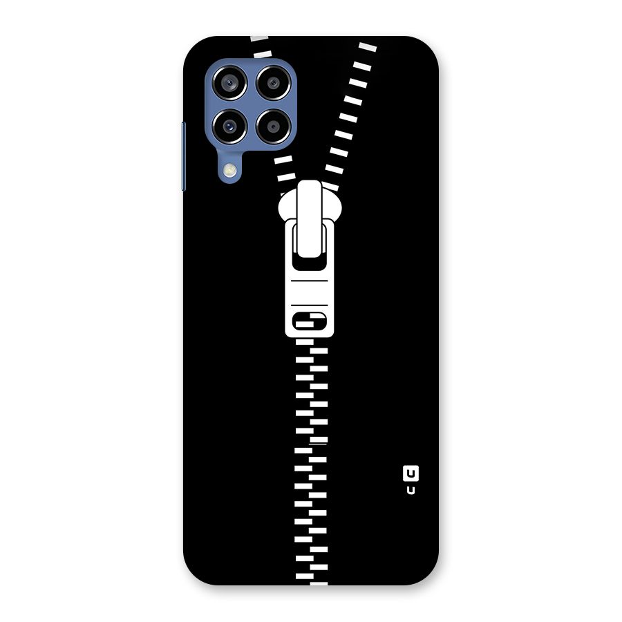 Black Zipper Back Case for Galaxy M53 5G