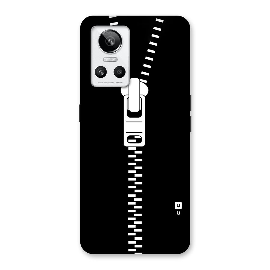 Black Zipper Back Case for Realme GT Neo 3