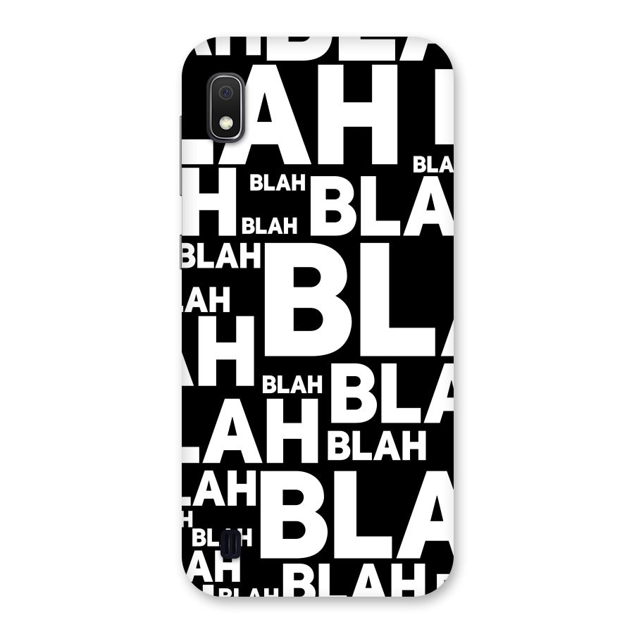 Blah Blah Pattern Back Case for Galaxy A10