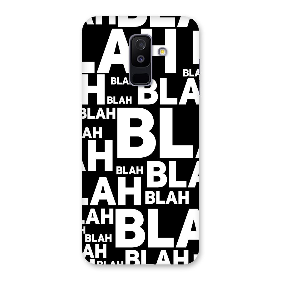 Blah Blah Pattern Back Case for Galaxy A6 Plus