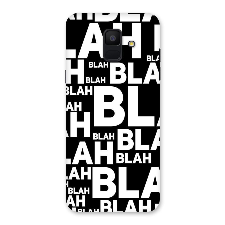 Blah Blah Pattern Back Case for Galaxy A6 (2018)