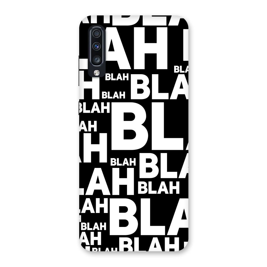 Blah Blah Pattern Back Case for Galaxy A70