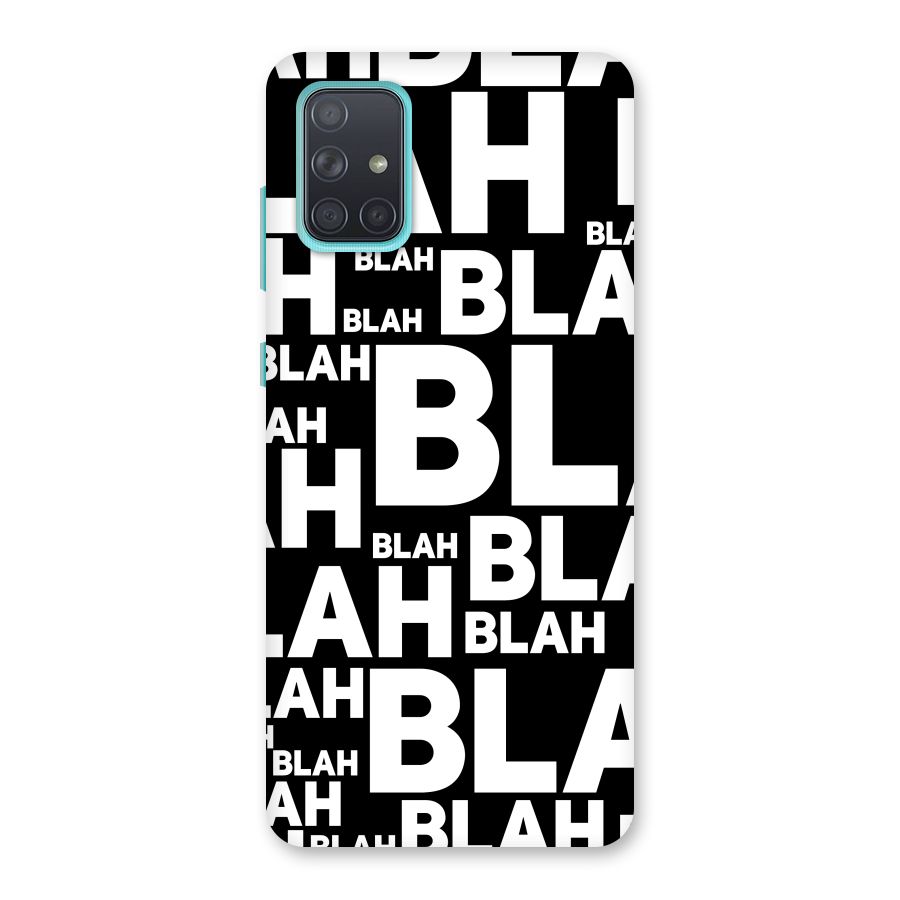 Blah Blah Pattern Back Case for Galaxy A71
