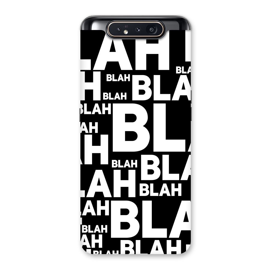 Blah Blah Pattern Back Case for Galaxy A80