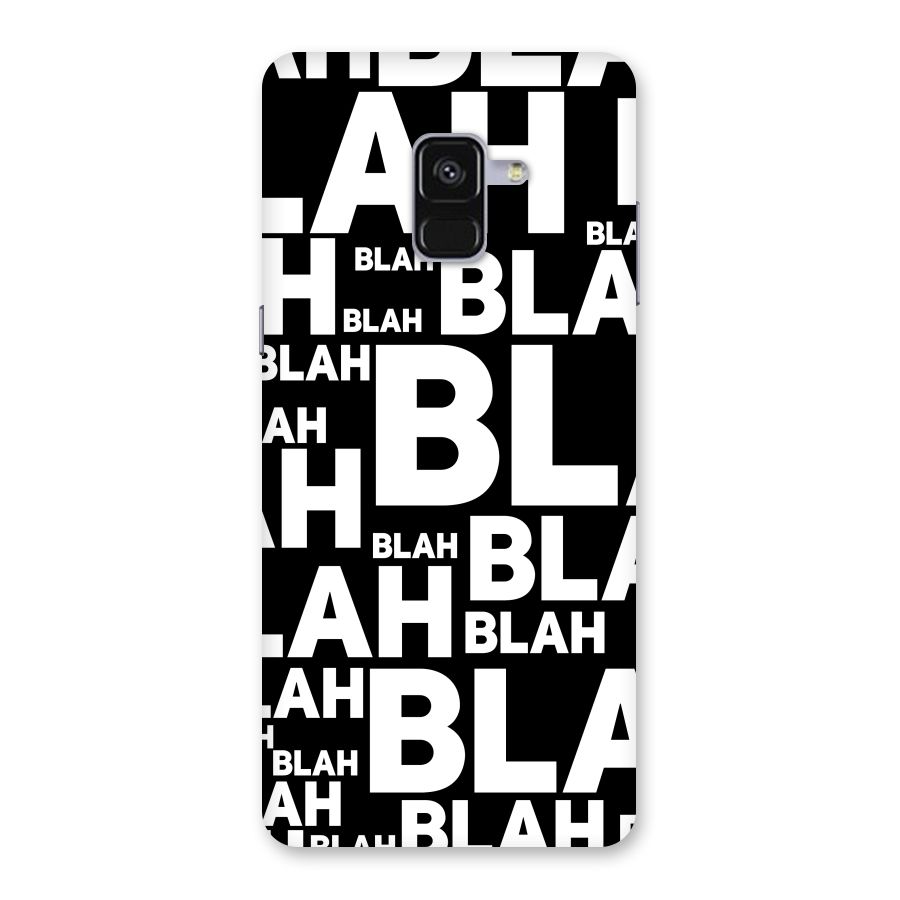 Blah Blah Pattern Back Case for Galaxy A8 Plus