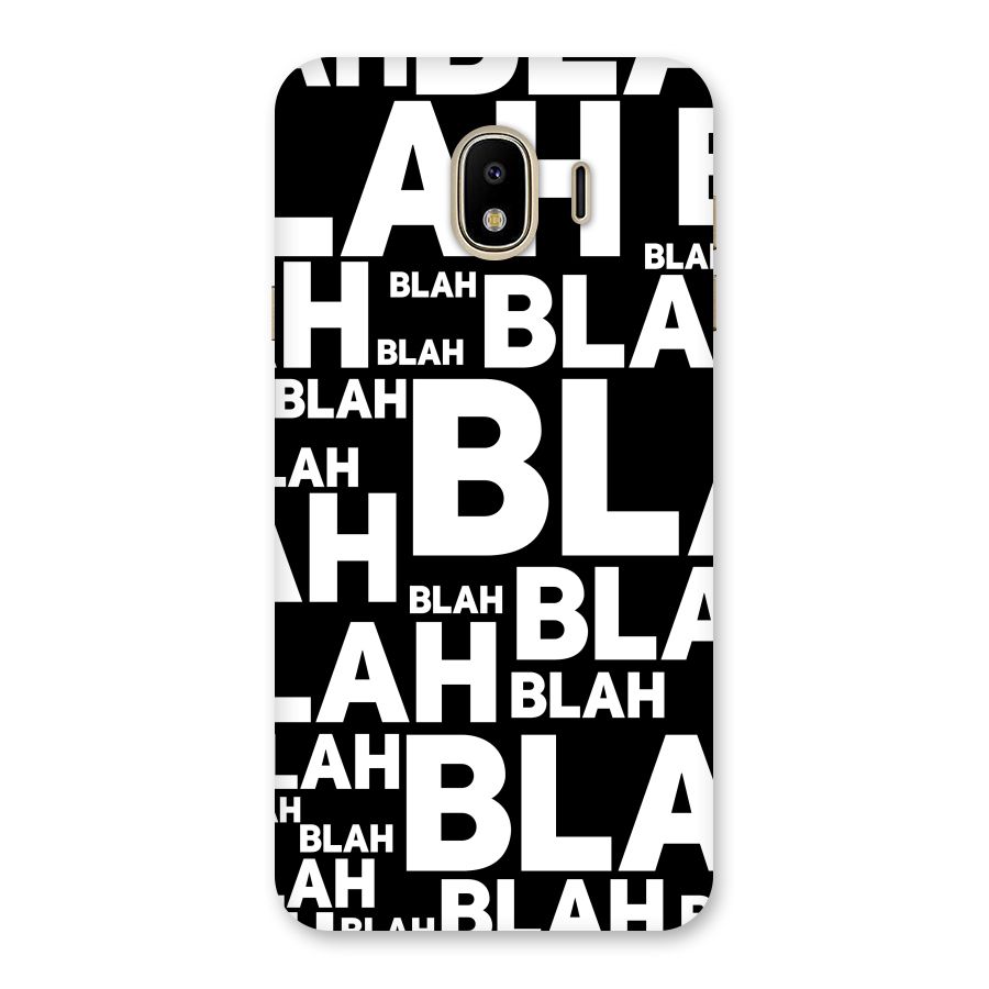 Blah Blah Pattern Back Case for Galaxy J4