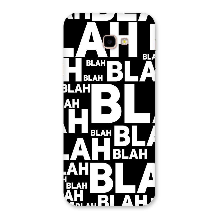 Blah Blah Pattern Back Case for Galaxy J4 Plus