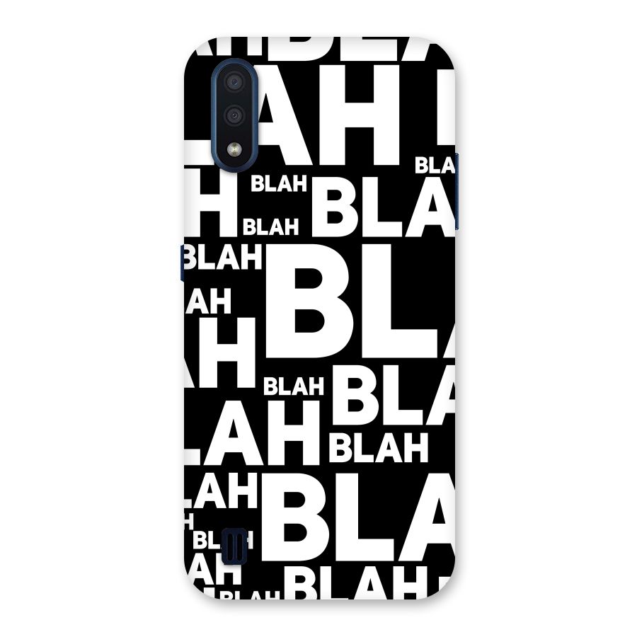 Blah Blah Pattern Back Case for Galaxy M01