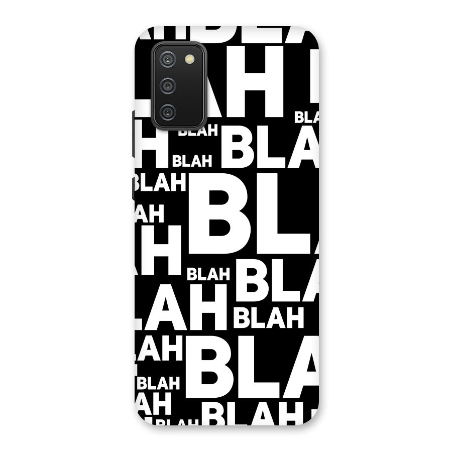Blah Blah Pattern Back Case for Galaxy M02s