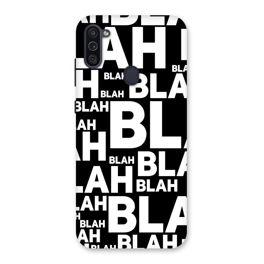 Blah Blah Pattern Back Case for Galaxy M11