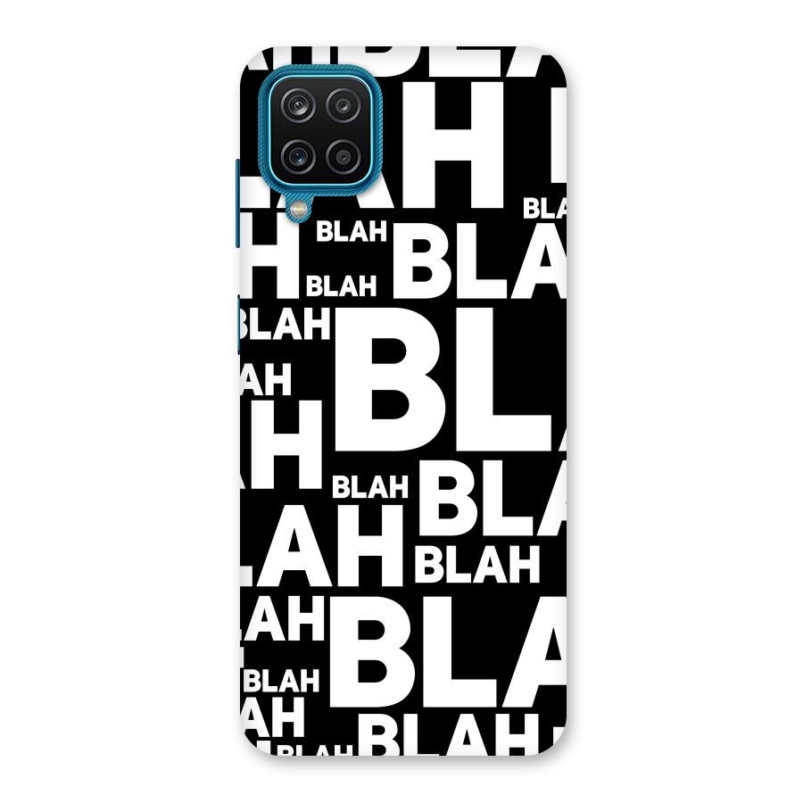 Blah Blah Pattern Back Case for Galaxy M12