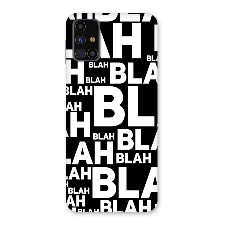 Blah Blah Pattern Back Case for Galaxy M31s