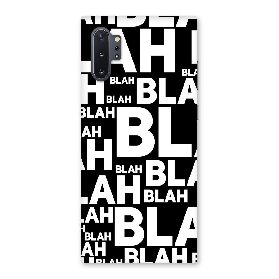 Blah Blah Pattern Back Case for Galaxy Note 10 Plus