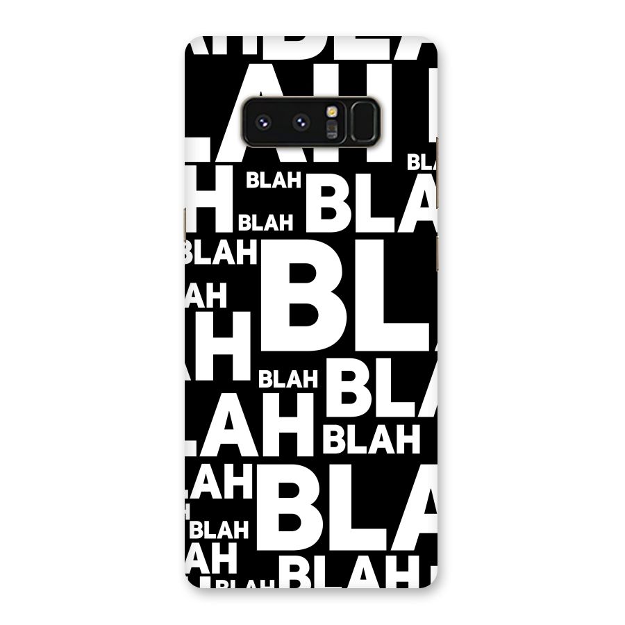 Blah Blah Pattern Back Case for Galaxy Note 8