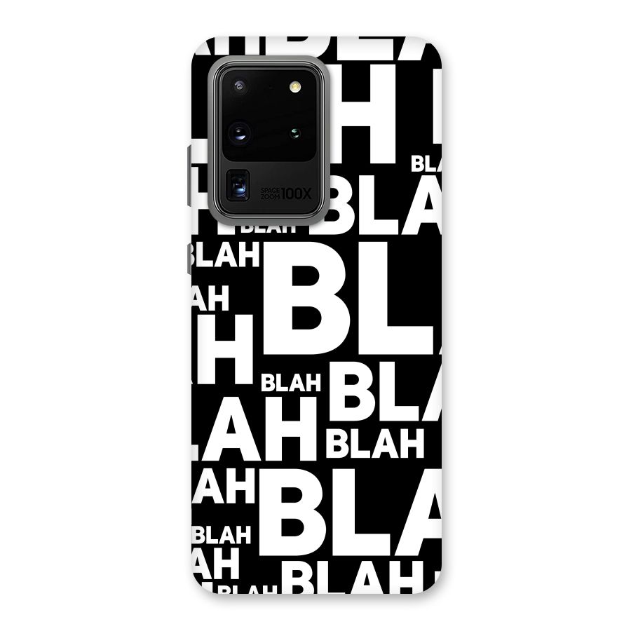 Blah Blah Pattern Back Case for Galaxy S20 Ultra