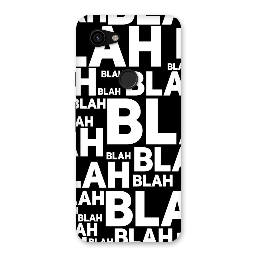 Blah Blah Pattern Back Case for Google Pixel 3a