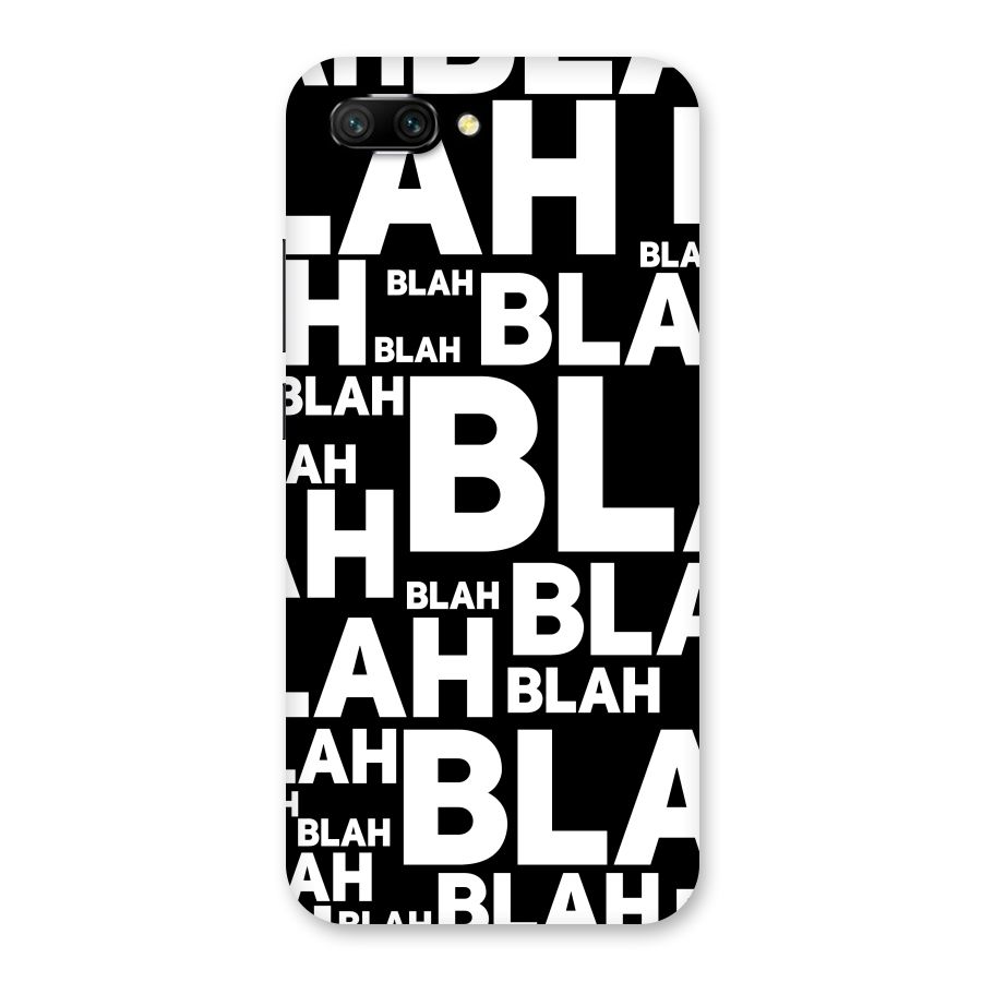 Blah Blah Pattern Back Case for Honor 10