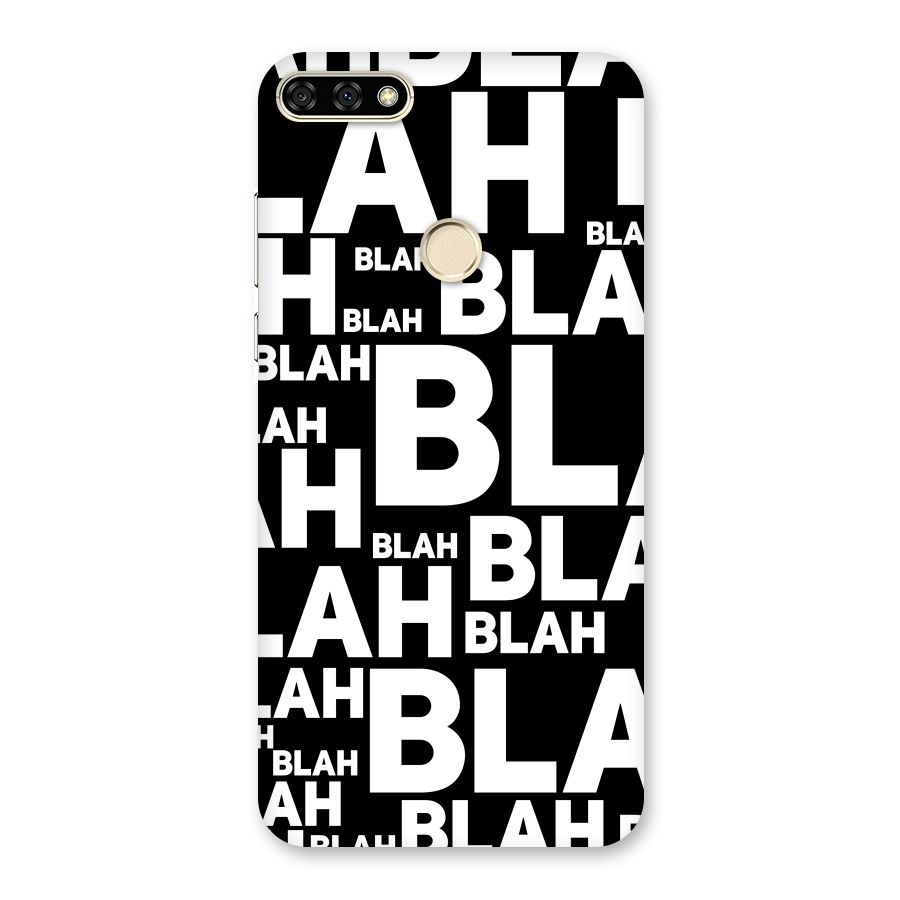 Blah Blah Pattern Back Case for Honor 7A