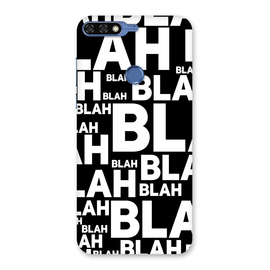 Blah Blah Pattern Back Case for Honor 7C