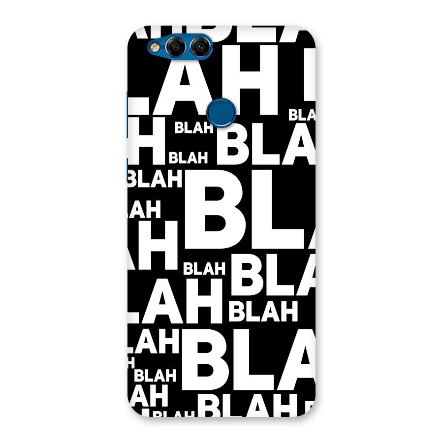 Blah Blah Pattern Back Case for Honor 7X