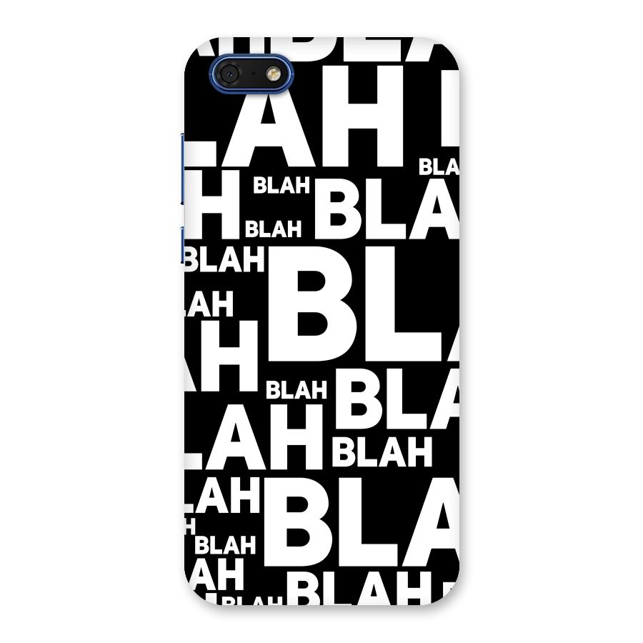 Blah Blah Pattern Back Case for Honor 7s