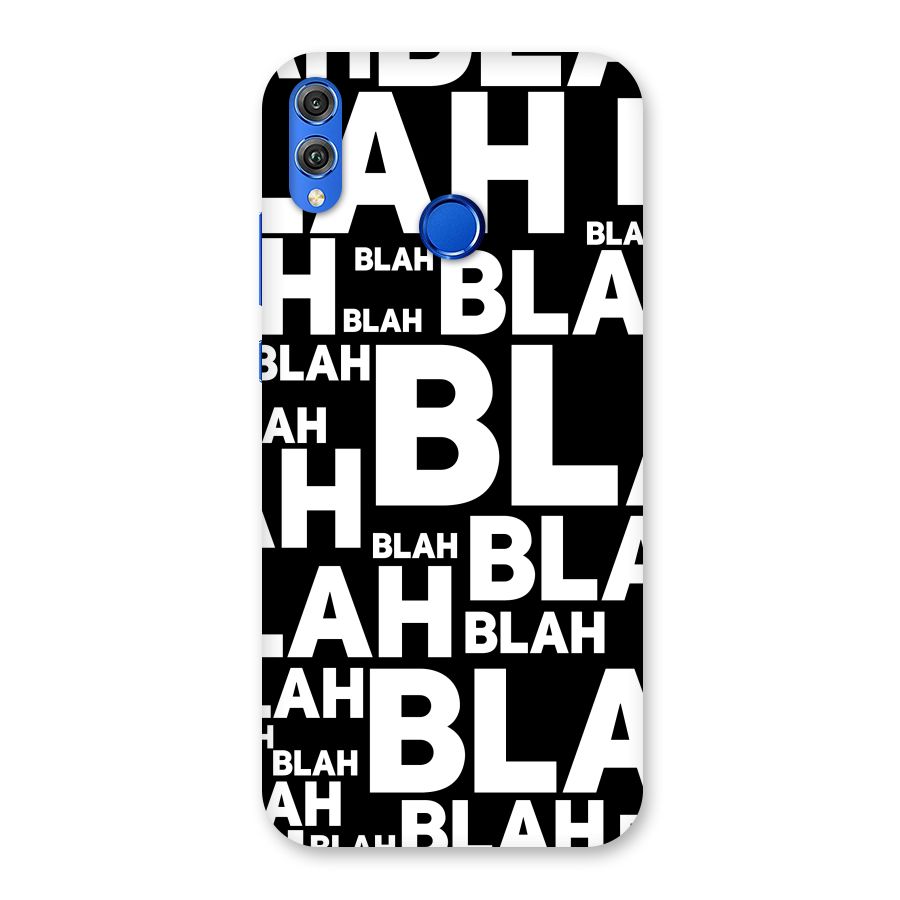 Blah Blah Pattern Back Case for Honor 8X