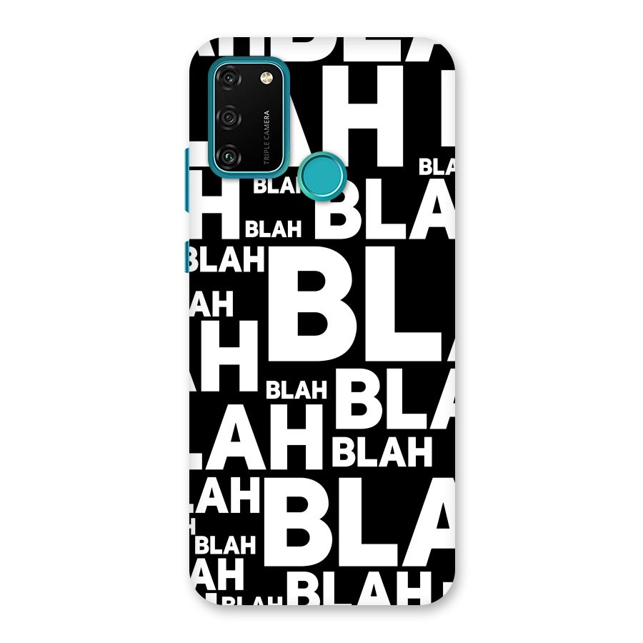 Blah Blah Pattern Back Case for Honor 9A