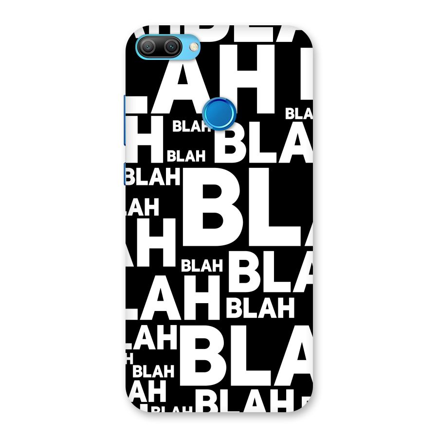 Blah Blah Pattern Back Case for Honor 9N