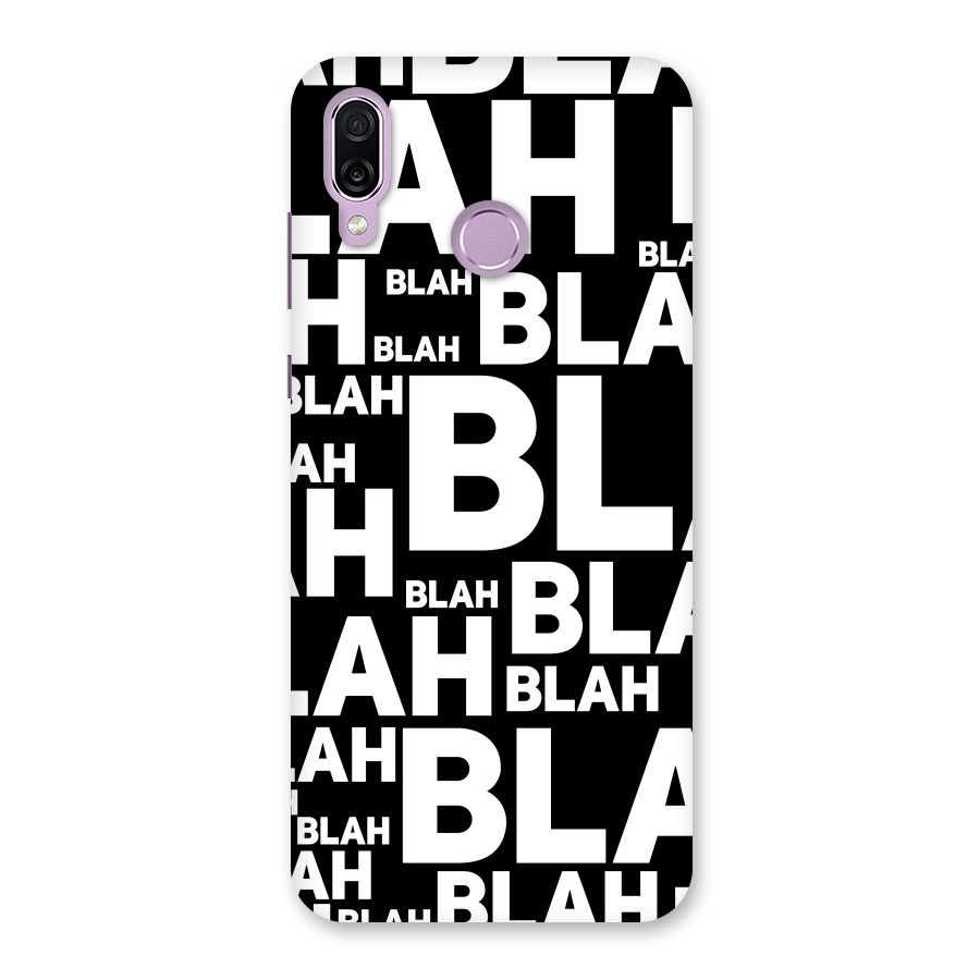 Blah Blah Pattern Back Case for Honor Play