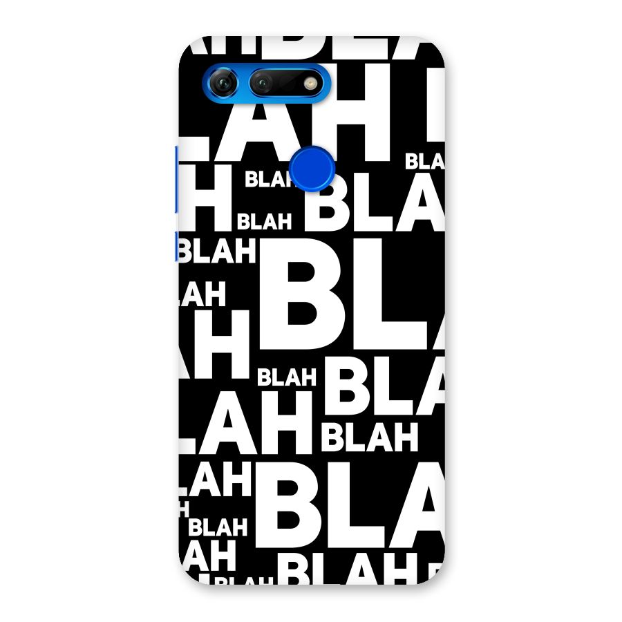 Blah Blah Pattern Back Case for Honor View 20