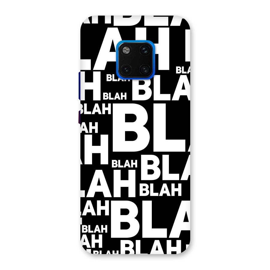 Blah Blah Pattern Back Case for Huawei Mate 20 Pro