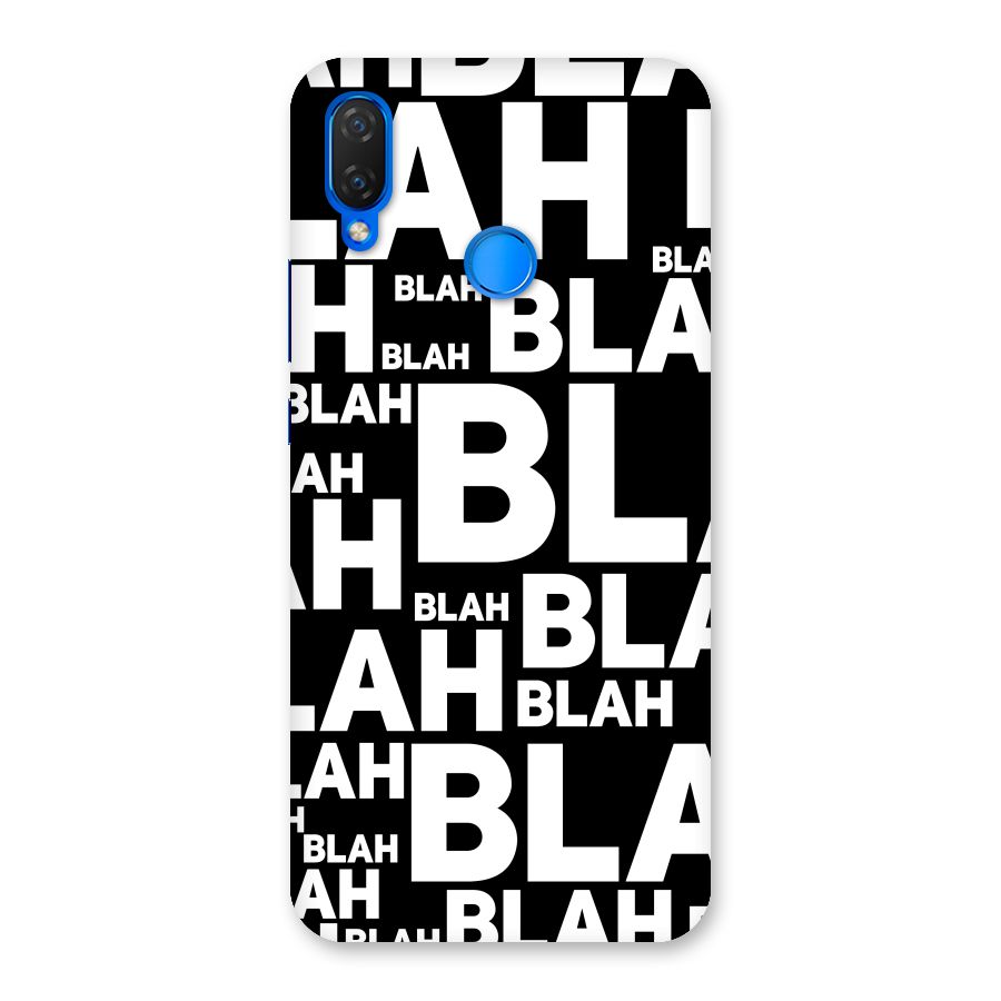 Blah Blah Pattern Back Case for Huawei P Smart+
