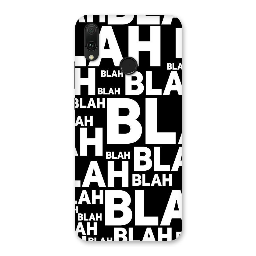 Blah Blah Pattern Back Case for Huawei Y9 (2019)