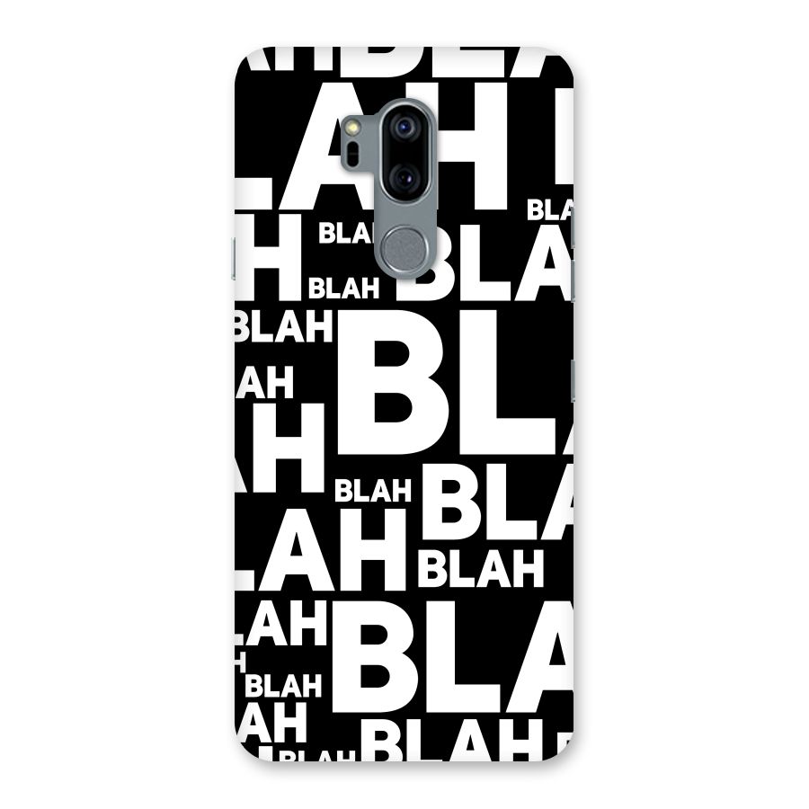Blah Blah Pattern Back Case for LG G7